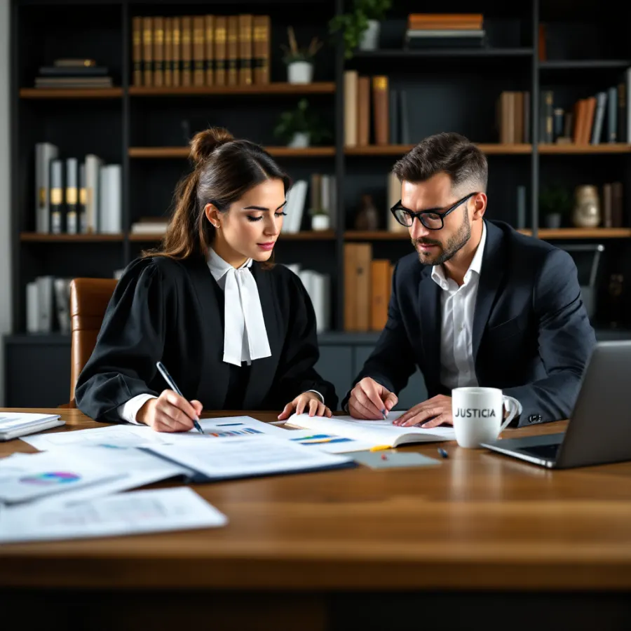 Un avocat fait le point sur sa comptabilité avec un conseiller